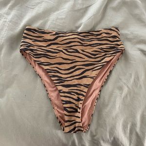 Aerie high cut cheekie bikini bottom.